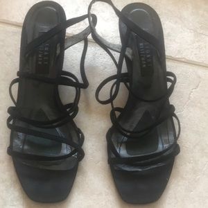 Stuart Weitzman Black Strappy Sandals